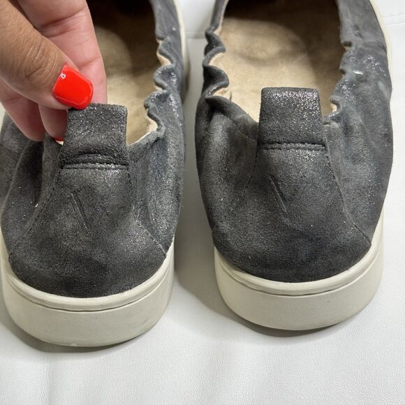 Vionic Slip On Uptown Ballet Flats Sz 7.5 Loafer Shimmer Gray Comfort Orthopedic - Picture 12 of 13